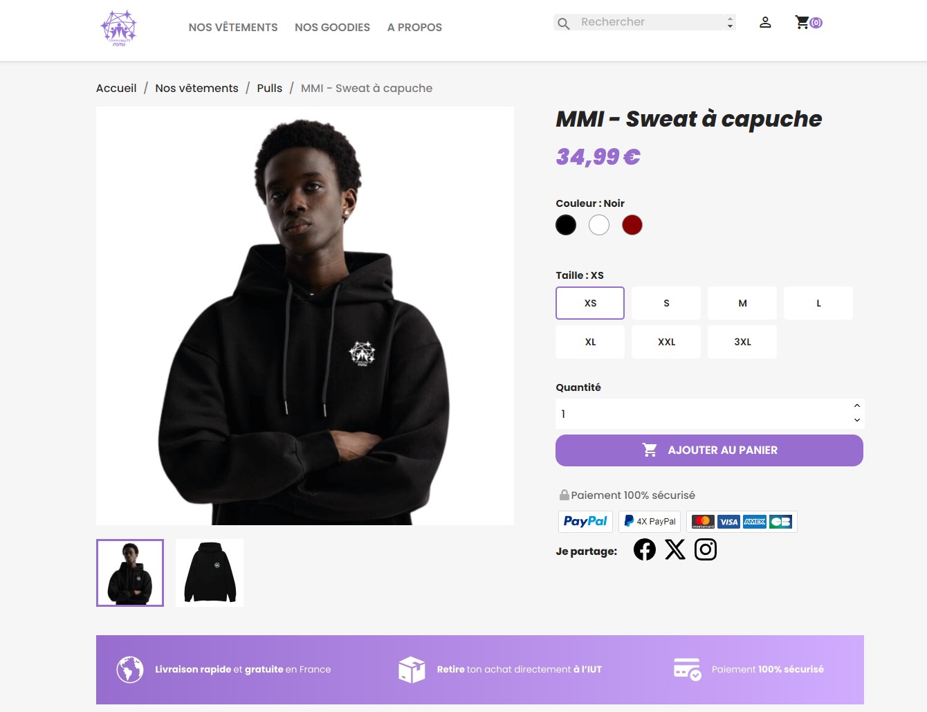 Page de la boutique prestashop - Antonino Marino