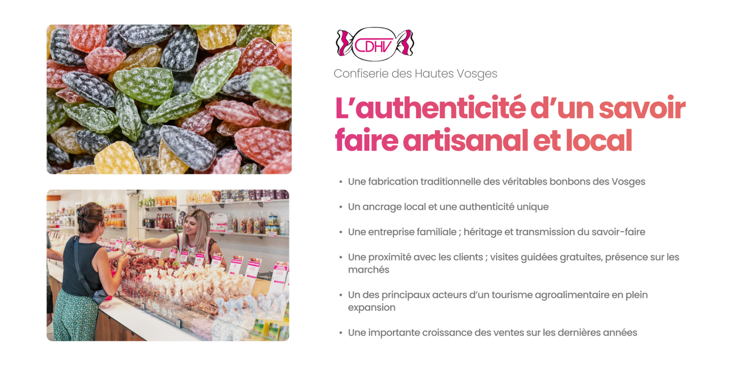 Stratégie de communication pour l'entreprise Bonbons des Hautes Vosges